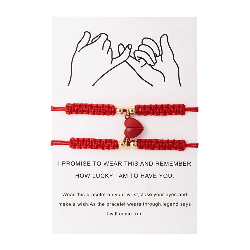 Couples Heart Bracelet set