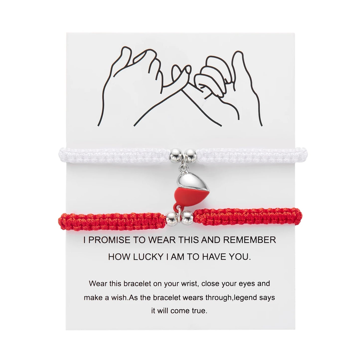 Couples Heart Bracelet set