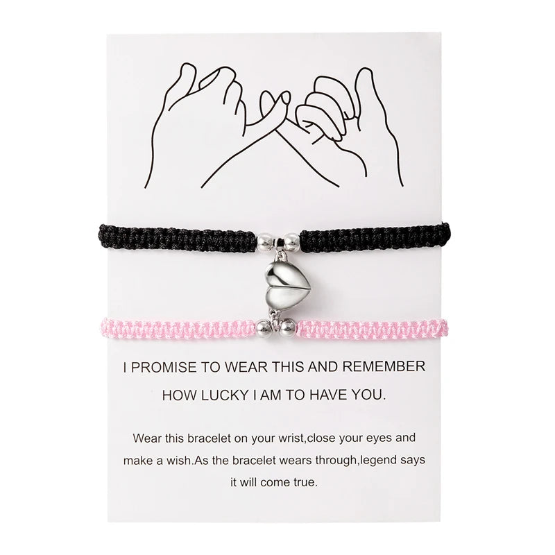 Couples Heart Bracelet set