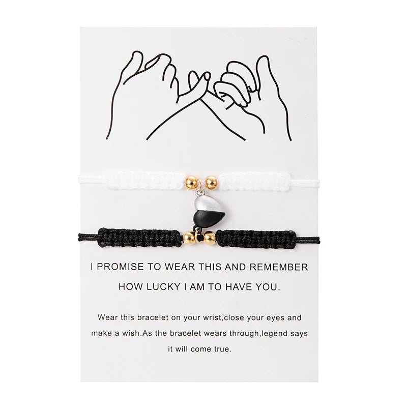 Couples Heart Bracelet set