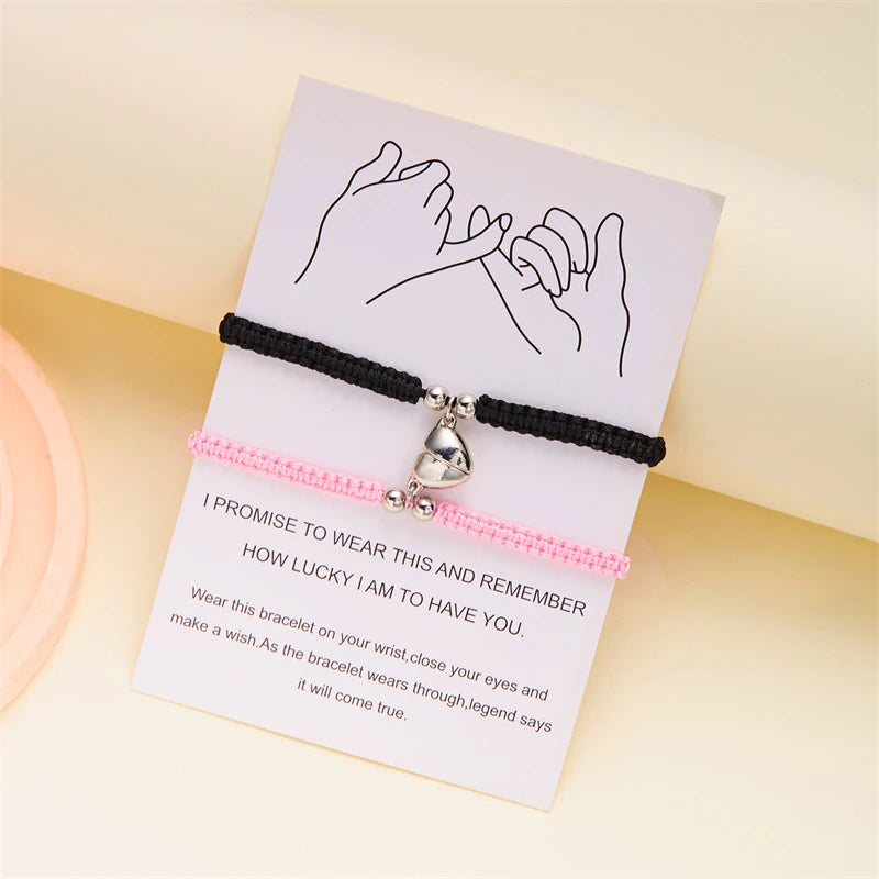 Couples Heart Bracelet set