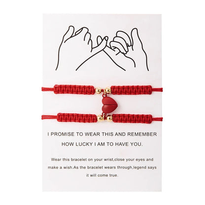 Couples Heart Bracelet set