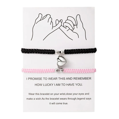 Couples Heart Bracelet set