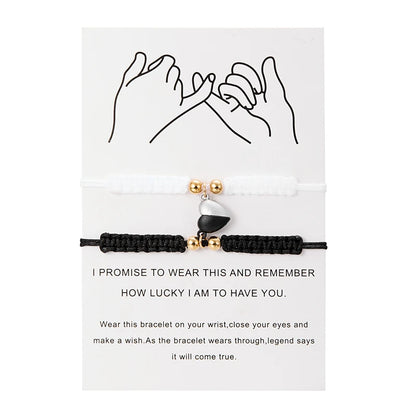 Couples Heart Bracelet set